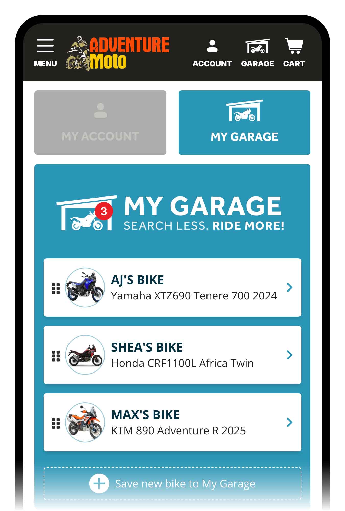 Save multiple bikes